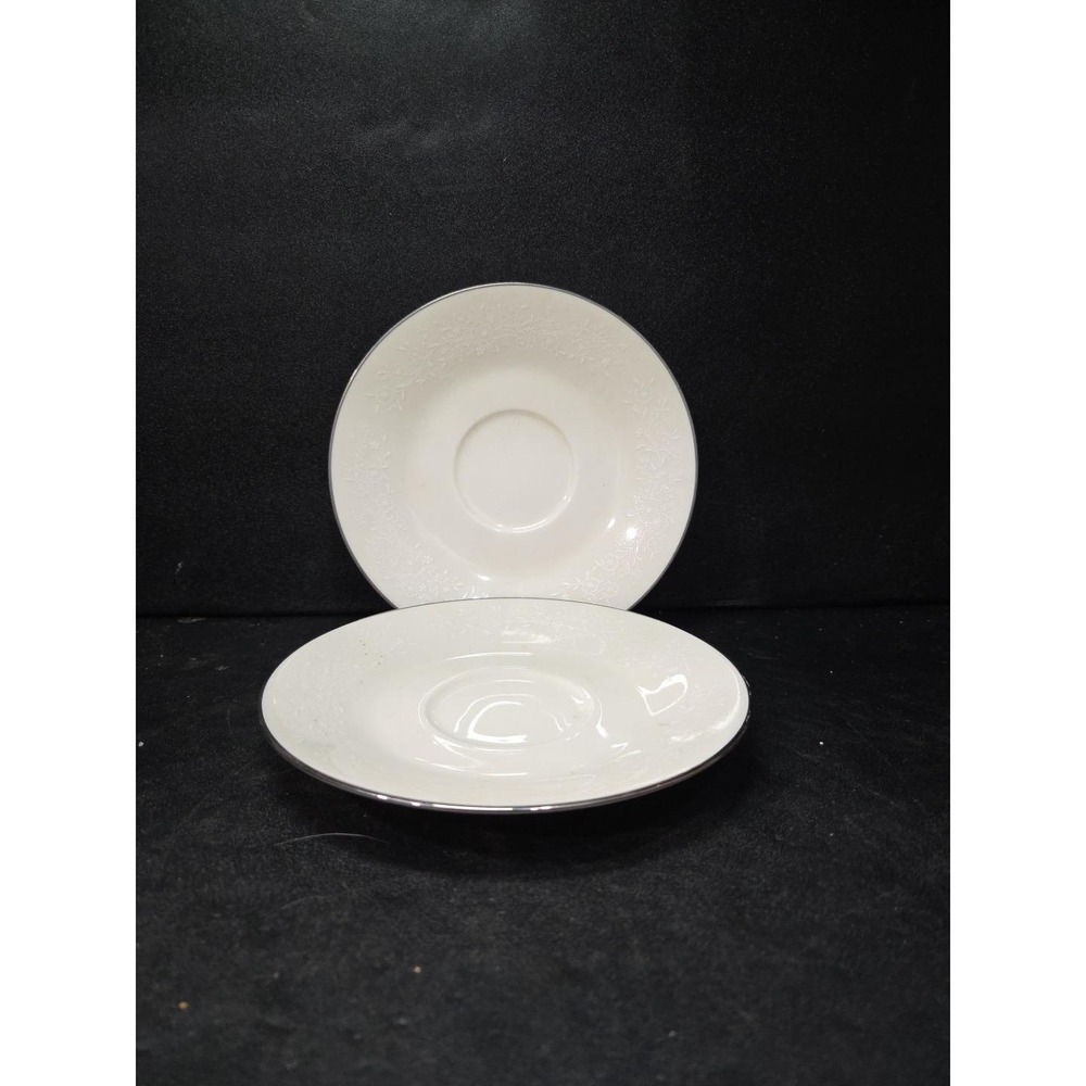 Carico Fine China Chantilly Japan Saucer 7953, Set of 2, Vtg‎ Porcelain Dishware